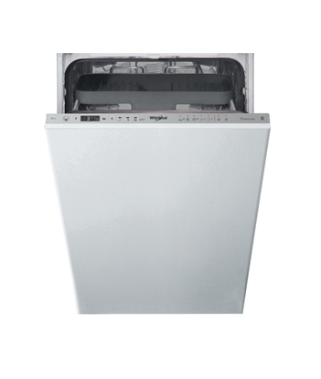 Picture of Whirlpool Dishwasher | WSIO 3T223 PCE X | Built-in | Width 45 cm | Number of place settings 10 | Number of programs 7 | Energy efficiency class E | Display | Inox