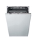 Picture of Whirlpool Dishwasher | WSIO 3T223 PCE X | Built-in | Width 45 cm | Number of place settings 10 | Number of programs 7 | Energy efficiency class E | Display | Inox
