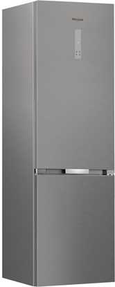 Attēls no Whirlpool Refrigerator | WHK 26402 XP4E | Energy efficiency class E | Free standing | Combi | Height 203.5 cm | No Frost system | Fridge net capacity 249 L | Freezer net capacity 106 L | Display | 37 dB | Silver