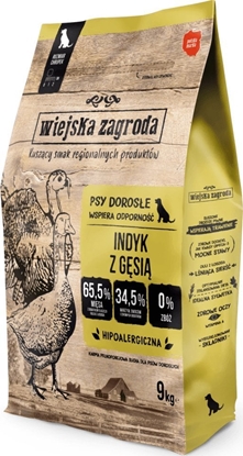 Picture of Wiejska Zagroda Karma sucha dla psa Indyk z gsi (dorosy) chrupki M 9kg