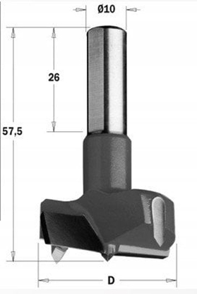 Picture of Furnitūras ligzdu izveides frēze CMT; S=10 mm; D=20 mm