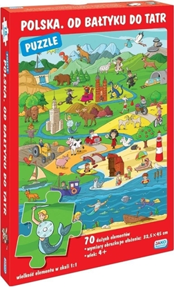 Picture of Wydawnictwo Jako Puzzle 70 elementów. Polska. Od Batyku do Tatr