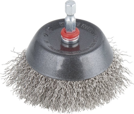 Picture of Wolfcraft Szczotka doczoowa 75 mm Wolfcraft - drut ze stali nierdzewnej, trzpie 6-kt