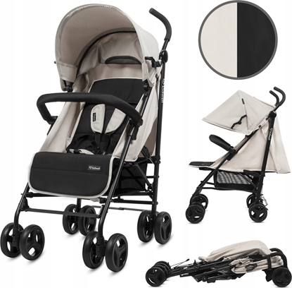 Attēls no Wózek Kidwell KIDWELL WÓZEK PARASOLKA QUGAR BEIGE/BLACK 5901130105229