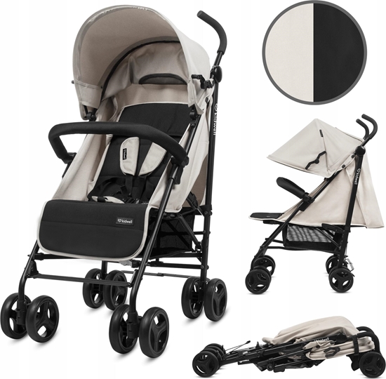 Picture of Wózek Kidwell KIDWELL WÓZEK PARASOLKA QUGAR BEIGE/BLACK 5901130105229