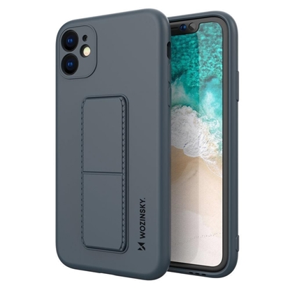 Изображение Wozinsky Wozinsky Kickstand Case silicone case with stand for iPhone 11 Pro navy blue
