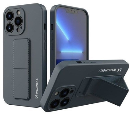 Attēls no Wozinsky Apple iPhone 13 Pro Kickstand Case silicone case with stand Navy Blue