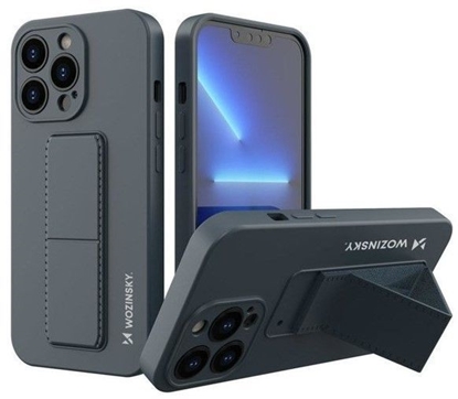 Attēls no Wozinsky Apple iPhone 13 Pro Max Kickstand Case silicone case with stand Navy Blue