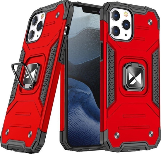 Изображение Wozinsky Wozinsky Ring Armor etui iPhone 14 Pro pancerny pokrowiec uchwyt magnetyczny ring czerwone
