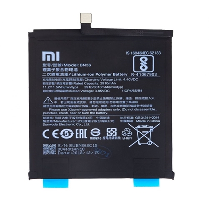 Attēls no Xiaomi - BN36 Xiaomi Original Battery 3010mAh (Service Pack)