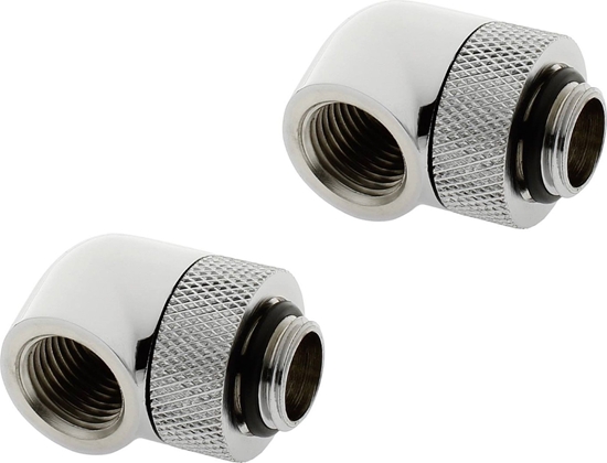 Изображение XSPC XSPC Adapter 90 Grad G1/4 Zoll AG auf G1/4 Zoll IG - drehbar, chrome