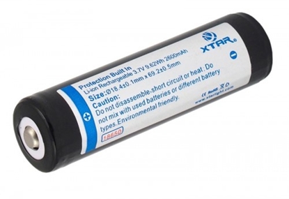 Attēls no XTAR Rechargeable battery 3.7V / 2600mAh / Li-Ion