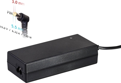Picture of Zasilacz do laptopa Akyga 120 W, 3 mm, 6.3 A, 19 V (AK-ND-56)