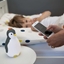 Attēls no Zazu Pam -sleep rhythm music night light, penguin, grey