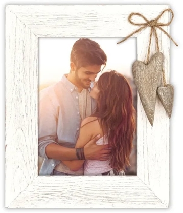 Изображение ZEP Lille white            13x18 Holz Portrait mit Herzen  RE657W