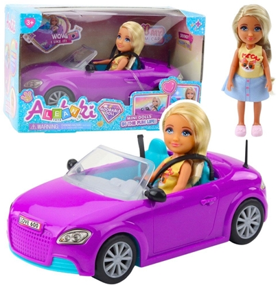 Attēls no Zestaw Mini Laleczka Ankiki Samochód Kabriolet Fioletowy LEAN Toys