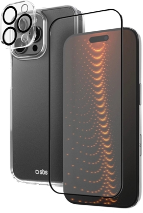 Изображение Zestaw SBS z technologi D3O na iPhone 16  etui + szko ochronne na ekran i aparat - przezroczyste