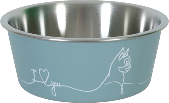 Picture of Zolux ZOLUX Miska antypolizgowa dla kota LOVE kol. niebieski 400ML