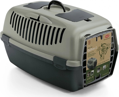 Picture of Zolux ZOLUX Transporter GULLIVER 2 z plastikowymi drzwiczkami kol. zielony, z recyklingu