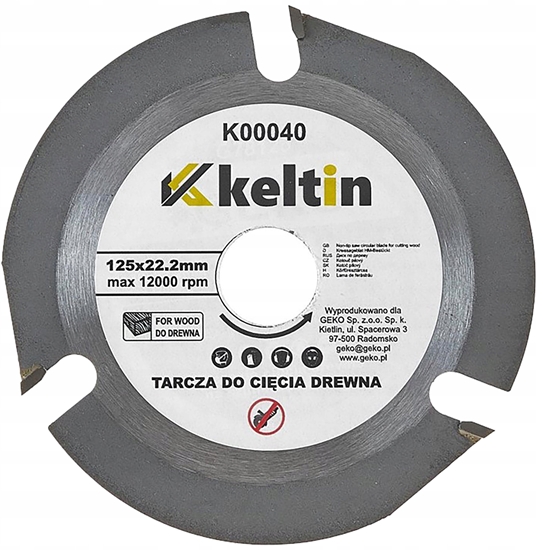 Picture of &Tarcza do cicia drewna 125X22,23mm 3T (100/200)