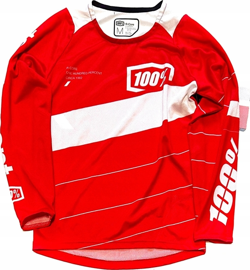 Picture of 100% Koszulka juniorska 100% R-CORE Youth Jersey dugi rkaw Red roz. M (NEW 2023)
