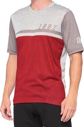 Attēls no 100% Koszulka mska 100% AIRMATIC Jersey krótki rkaw cherry grey roz. M (NEW 2021)