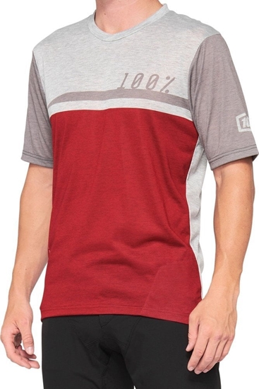 Picture of 100% Koszulka mska 100% AIRMATIC Jersey krótki rkaw cherry grey roz. M (NEW 2021)