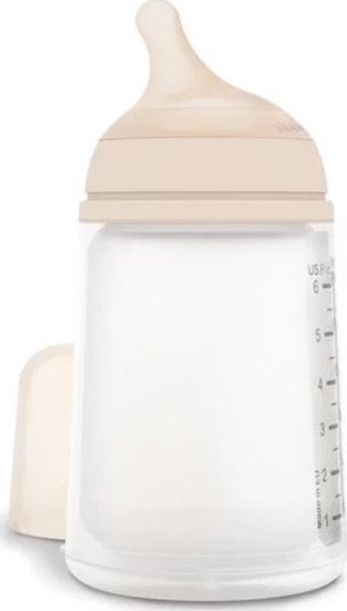 Picture of 304755-BUTELKA 180ML/SMOCZEK SILIKON      WOLNY PRZEPYW/UZUPENIENIE KARMIENIA PIERSI/ZERO ZERO