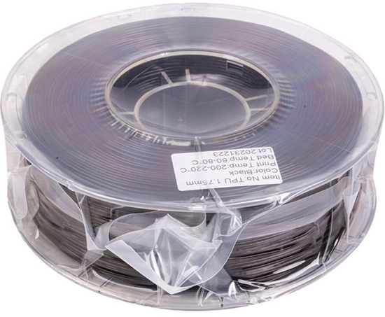 Picture of 3D spausdinimo plastikas TPU, 1.75mm, 1kg, juodas