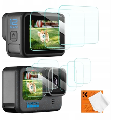 Picture of 3x Zestaw Osona Szko Na Ekran + Obiektyw Do Gopro Hero 12 11 10 9 Black / K&f Concept / Sku.2191
