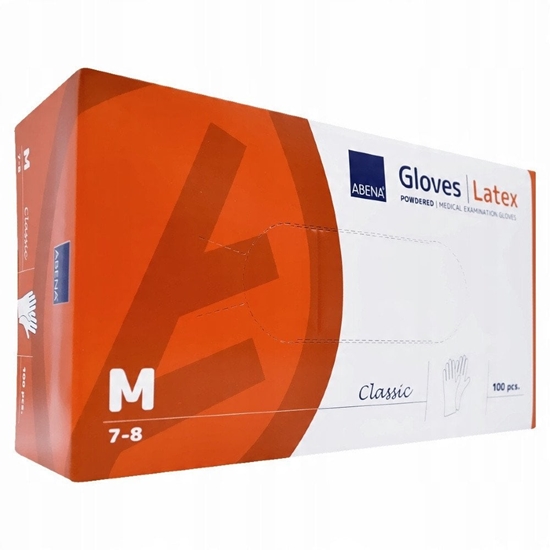 Picture of Abena Classic - Rkawice lateksowe peglowane, rozmiar M - 100 szt