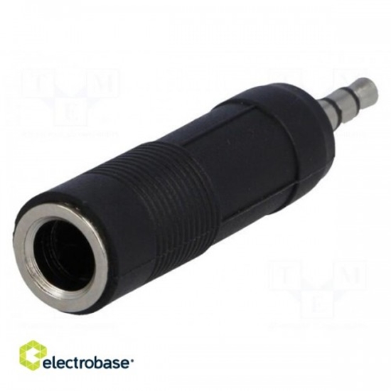 Picture of Adapter; Jack 3.5mm plug,Jack 6.35mm socket; stereo