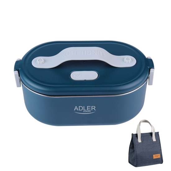 Picture of Adler | Electric lunch box with thermal bag | AD 4522 | 0.8 L | Plastic/Stainless steel | Blue | Lid included