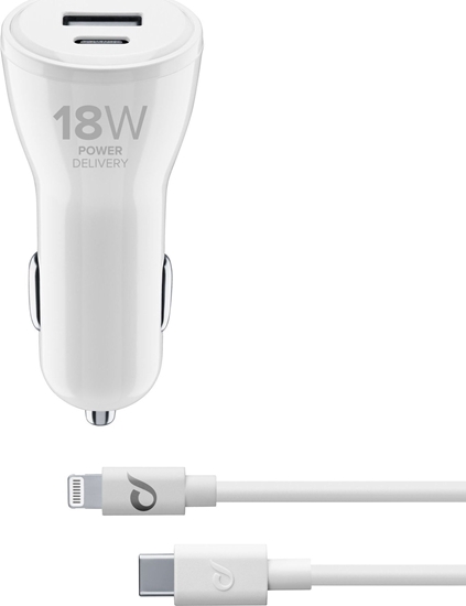 Изображение adowarka Cellular Line USB-C CAR CHARGER DUAL KIT C2L 30W WHITE