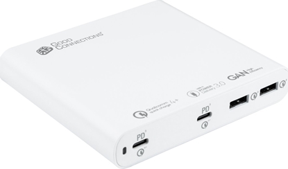 Picture of adowarka Good Connections GoodConnections USB Desktop Schnellladestation 120W 4-Port 2xUSB-C/2xUSB-A QC4.0 Weiß