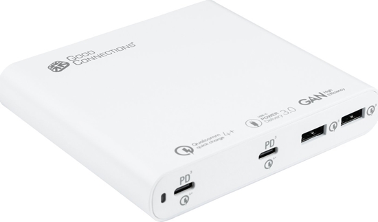 Picture of adowarka Good Connections GoodConnections USB Desktop Schnellladestation 120W 4-Port 2xUSB-C/2xUSB-A QC4.0 Weiß