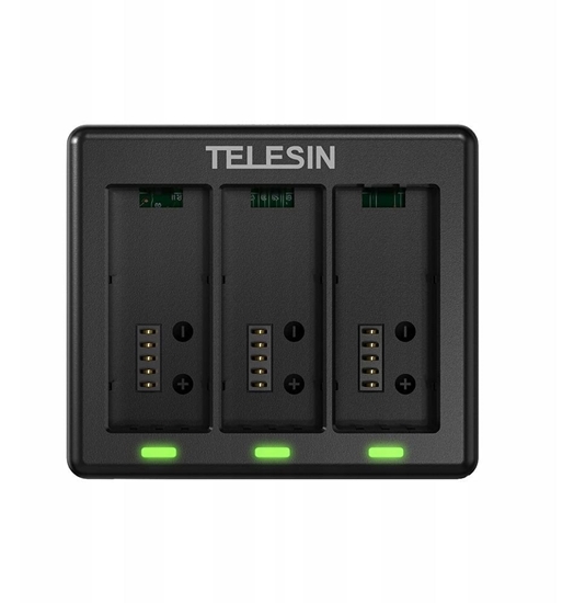 Изображение adowarka Usb Na Trzy 3x Bateria Akumulator Do Gopro Hero 13 Black Telesin / S0-bcg-13-tgp / S0-bcg-12-tgp