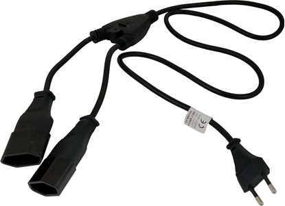 Изображение Akyga zasilajcy Y przeduacz CEE 7/16 1.2m kolor czarny (AK-RD-05A)