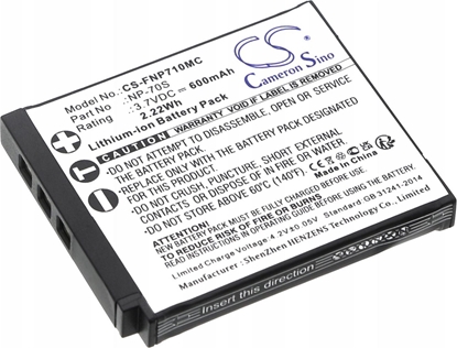 Изображение Akumulator Kf Akumulator Bateria typ NP-70S NP70S do Fuji Fujifilm Instax Mini 99 Mini99 / CS-FNP710MC