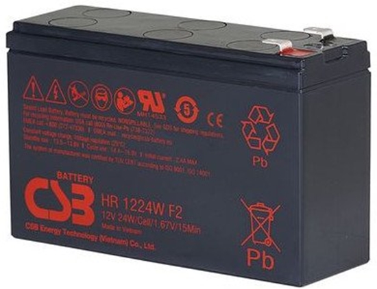 Изображение Akumuliatorius 12V 6.4Ah@C20 24W@15min -F1, +F2  AGM VRLA Pb CSB