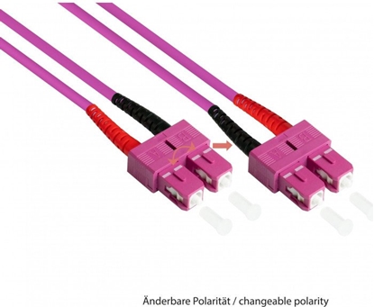 Изображение Alcasa 15m LC/SC kabel InfiniBand / wiatowodowy Fioletowy