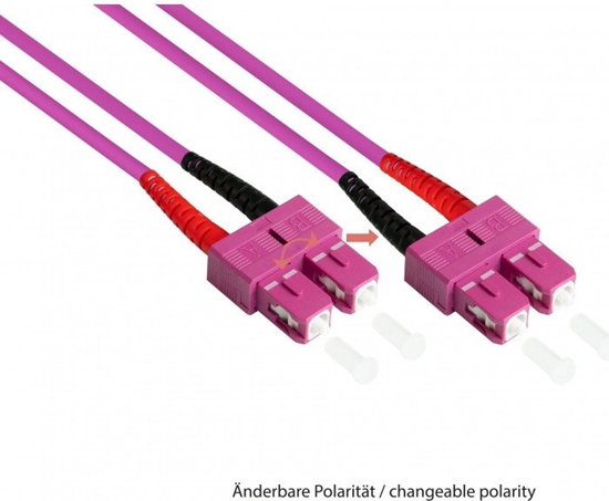 Изображение Alcasa 15m LC/SC kabel InfiniBand / wiatowodowy Fioletowy