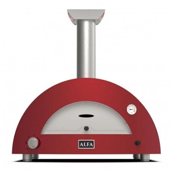 Picture of Alfa Forni Moderno 2 Pizze Hybrid Pizza Oven antique red