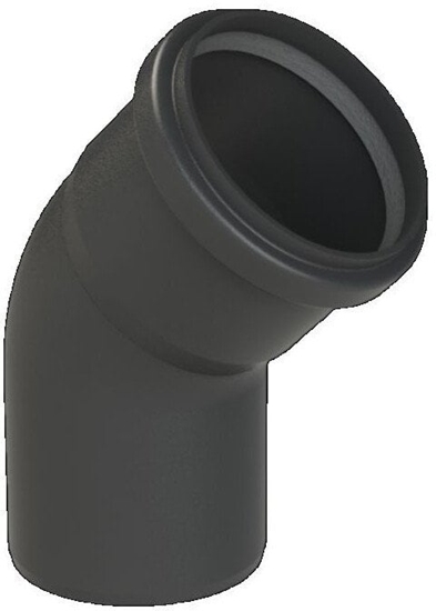 Picture of Almeva STARR Kolano 45° DN60 UV Stabilne Czarne