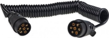 Picture of AMiO Przewód elektryczny spiralny z wtyczkami 7pin 12v 6 m