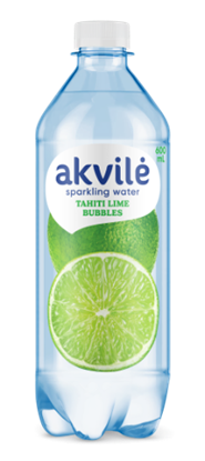 Attēls no Aromatizēts dzeramais ūdens AKVILE ar laima aromātu, gāzēts, 0,6l (DEP)