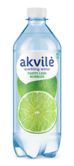 Picture of Aromatizēts dzeramais ūdens AKVILE ar laima aromātu, gāzēts, 0,6l (DEP)