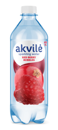 Attēls no Aromatizēts dzeramais ūdens AKVILE ar sarkano ogu aromātu, gāzēts, 0,6l (DEP)