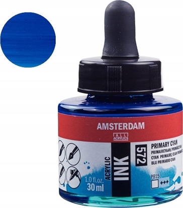 Attēls no Artequipment Amsterdam Acrylic Ink Bottle Primary Cyan 572