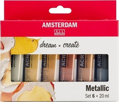 Picture of Artequipment Amsterdam Standard Series acrylic paint metallic set | 6 x